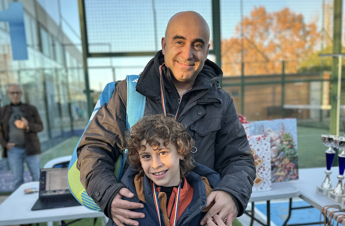 Juno Mora y Xavi Mora, Campeones de Consolación del 30º Torneo Circuito Telepizza Padres e Hijos Nivel 1