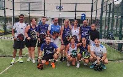 Derbi entre los equipos Padelcat Mixto D y Mixto F